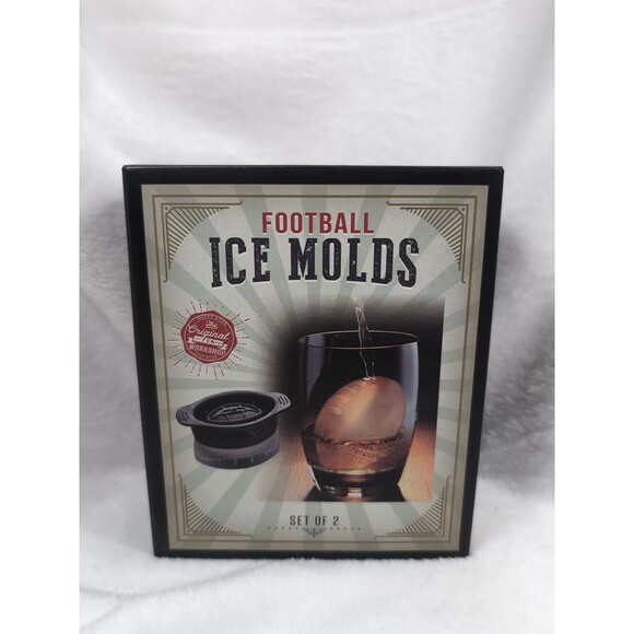 Football Ice Molds 2.5" Set Of 2 THE ORIGINAL FUN WORKSHOP - Picture 1 of 4